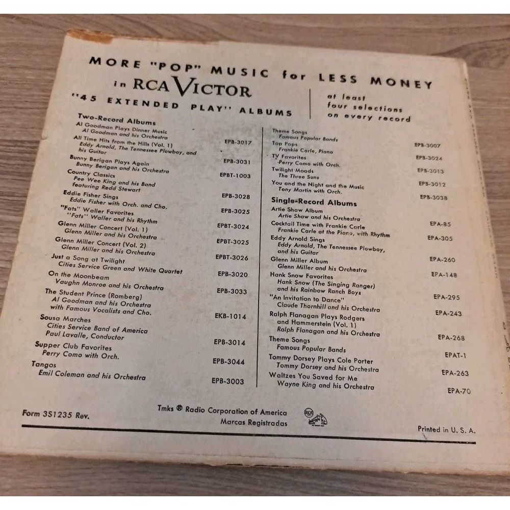 SOUSA'S ORIGINAL BAND Stars & Stripes Forever 1952 10" RCA LP Missing One Record - Picture 2 of 8